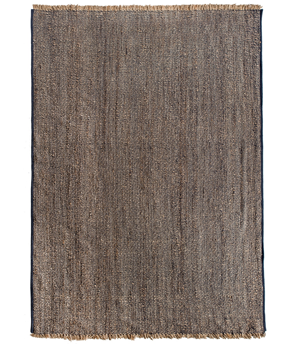 jute rug blue Herringbone