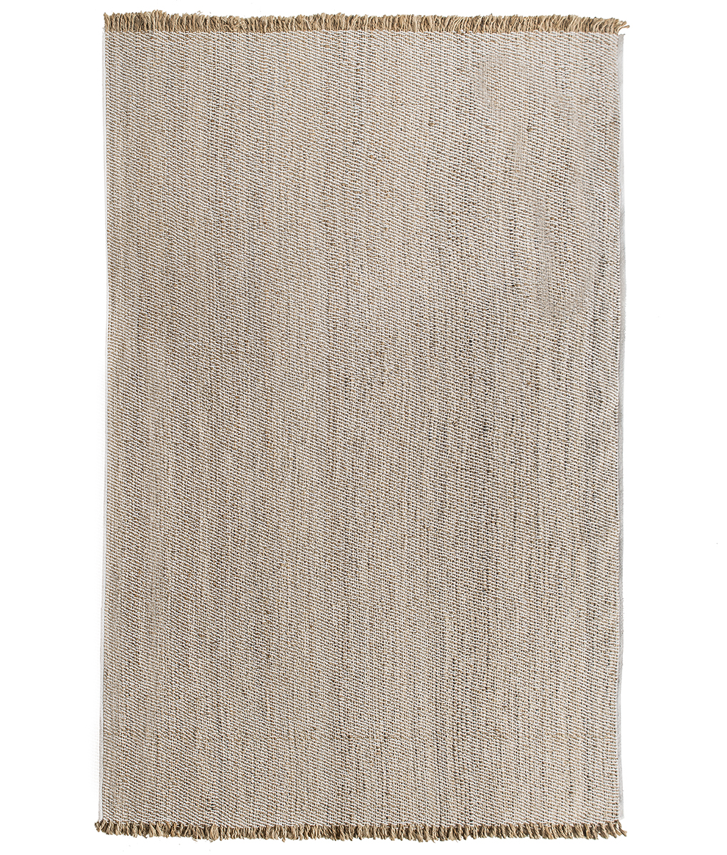 jute rug white Herringbone