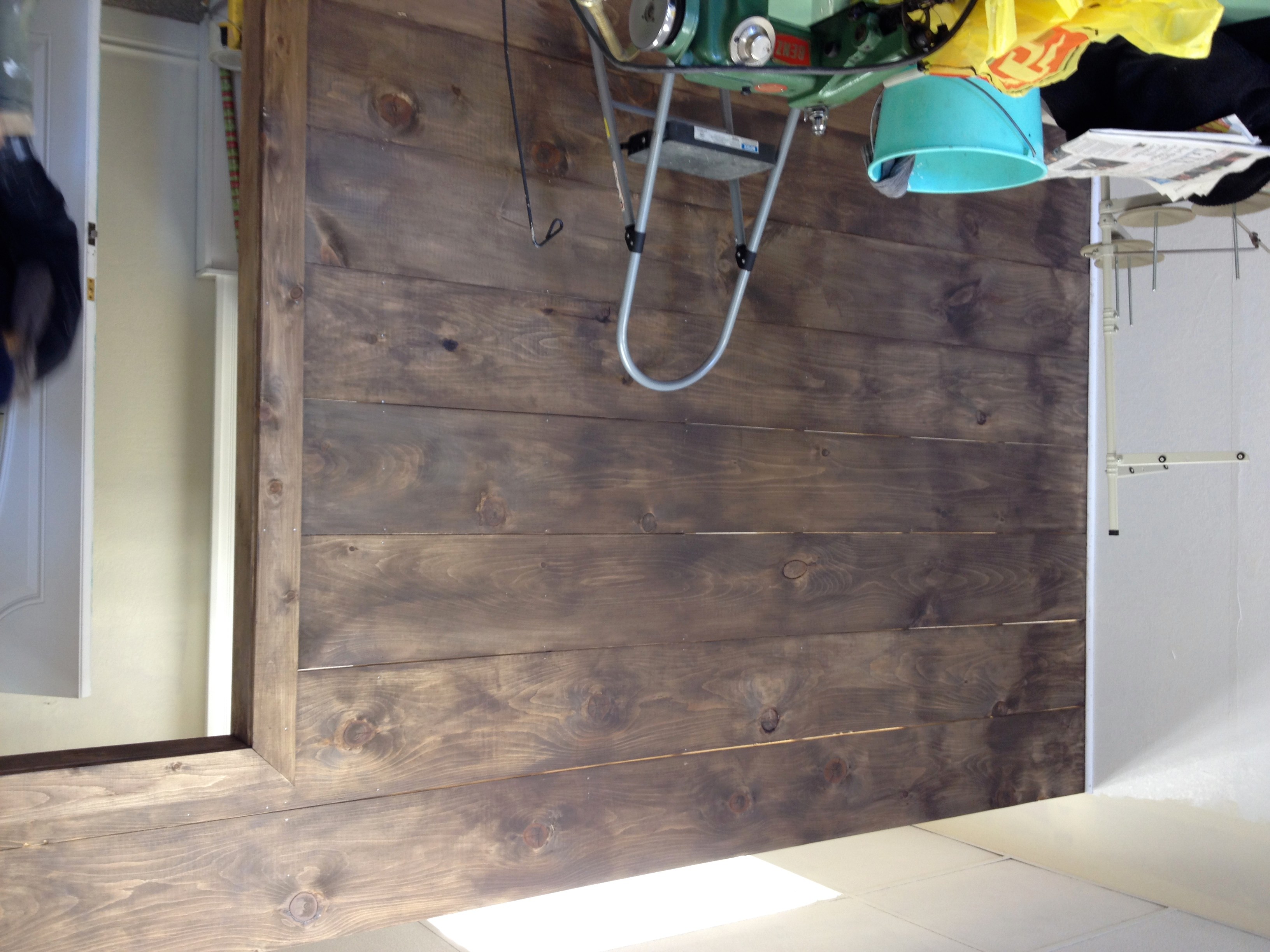 DIY barn board wall Herringbone & Heather