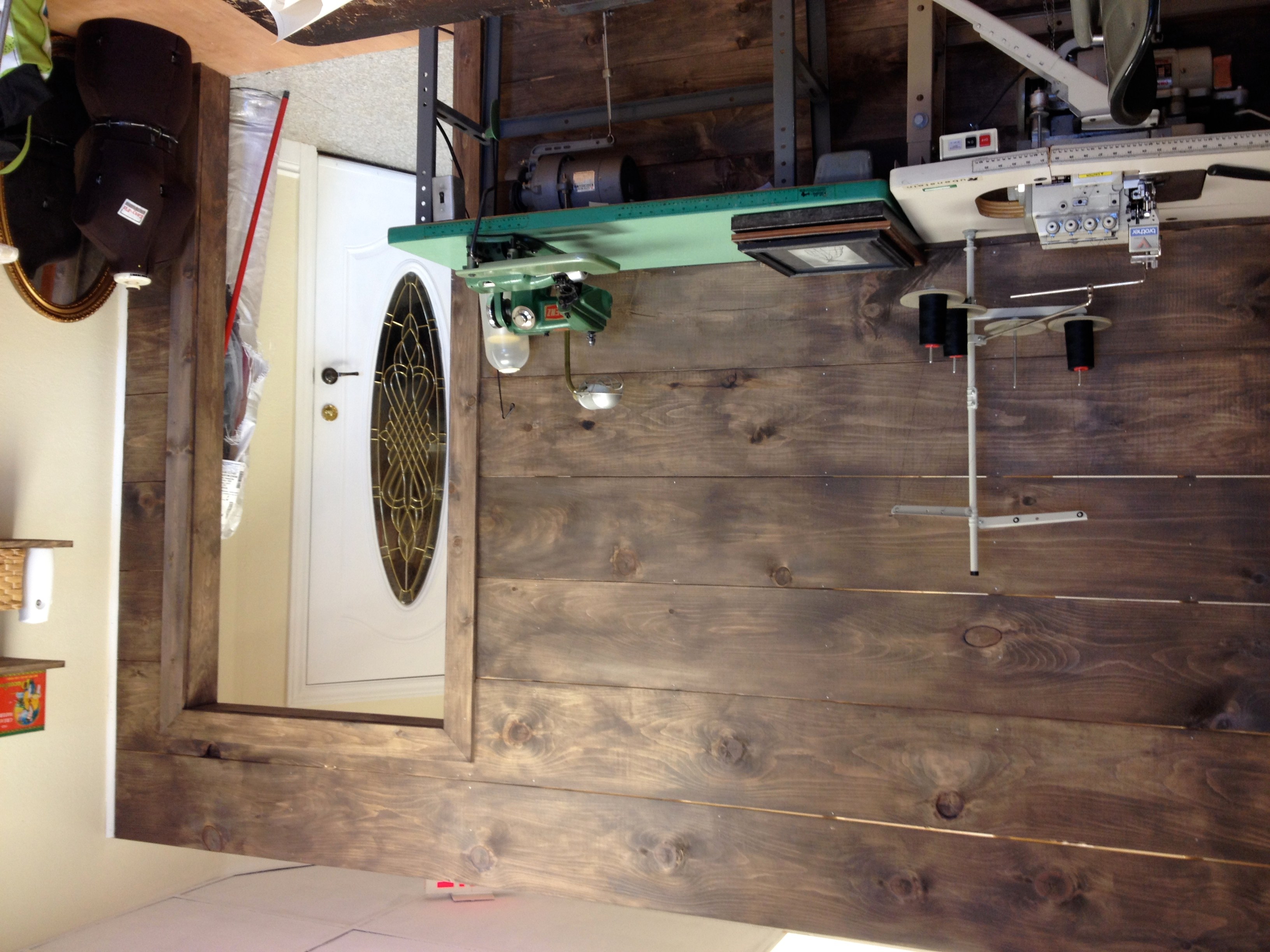 DIY barn board wall Herringbone & Heather