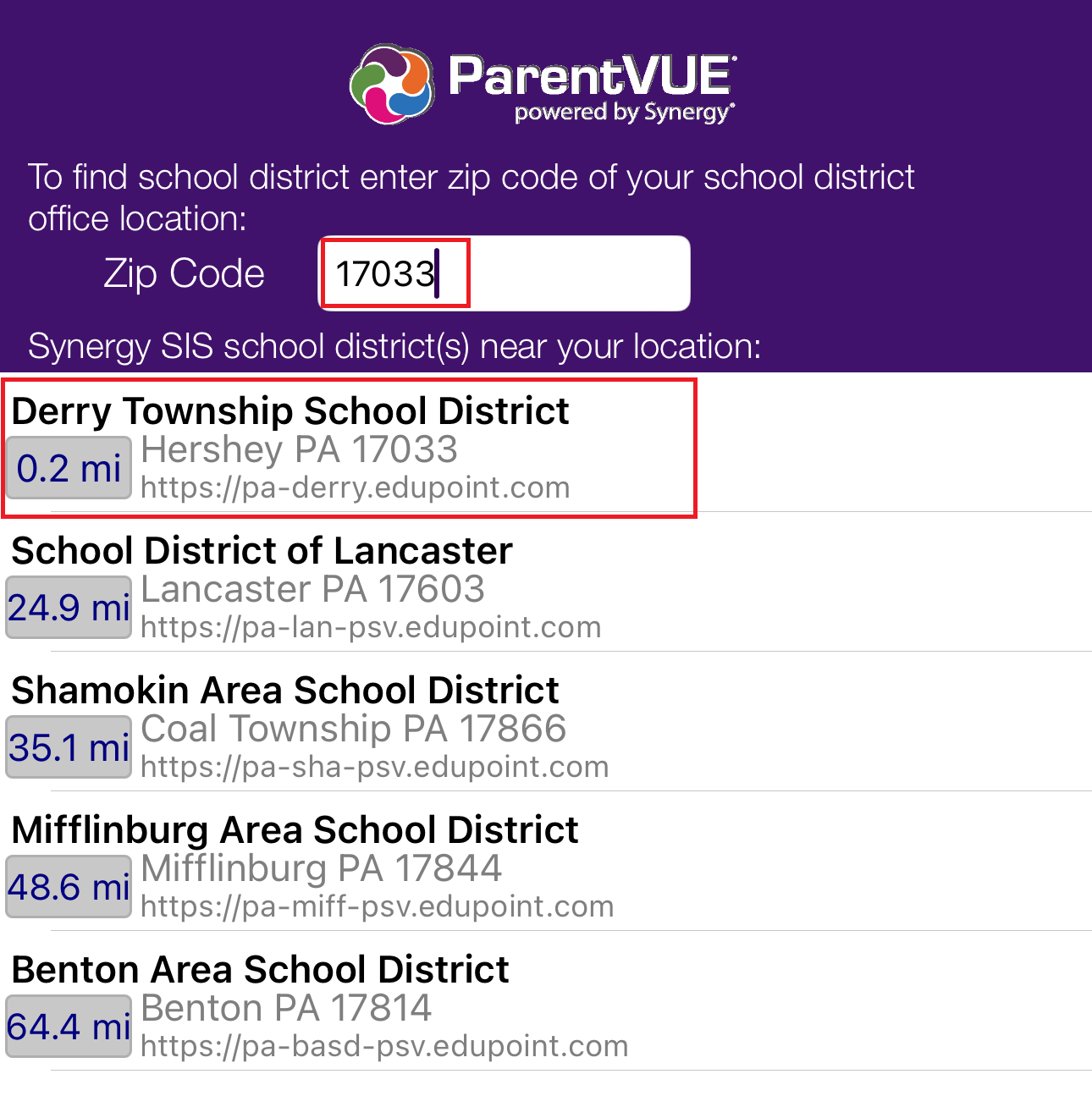 ParentVUE How to login to your ParentVUE Account Derry Township(03)