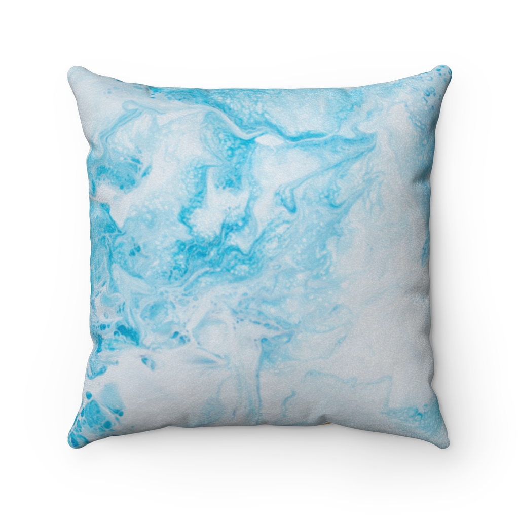 Blue and Gold Throw Pillow Her Track