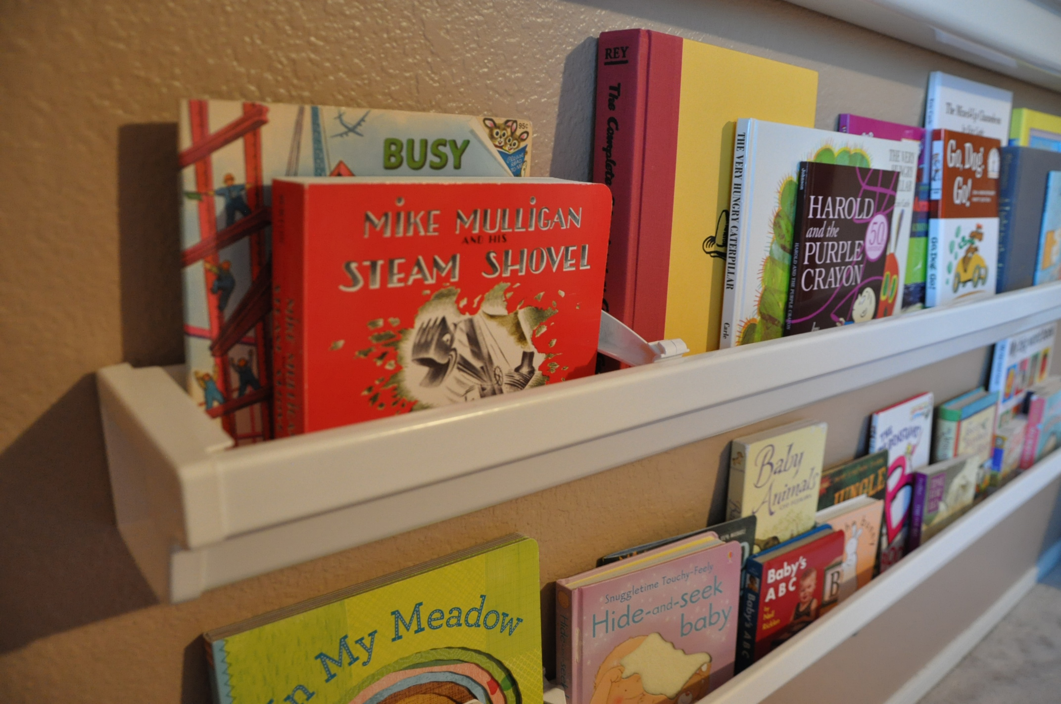 Bookshelves made from rain gutters! Her View From Home
