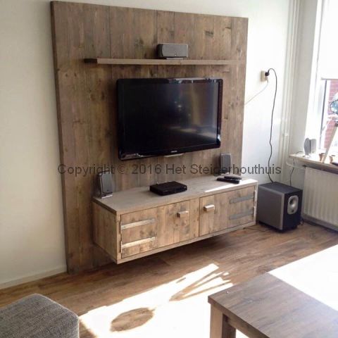 Tv Wandmeubel Kopen | Het Steigerhouthuis