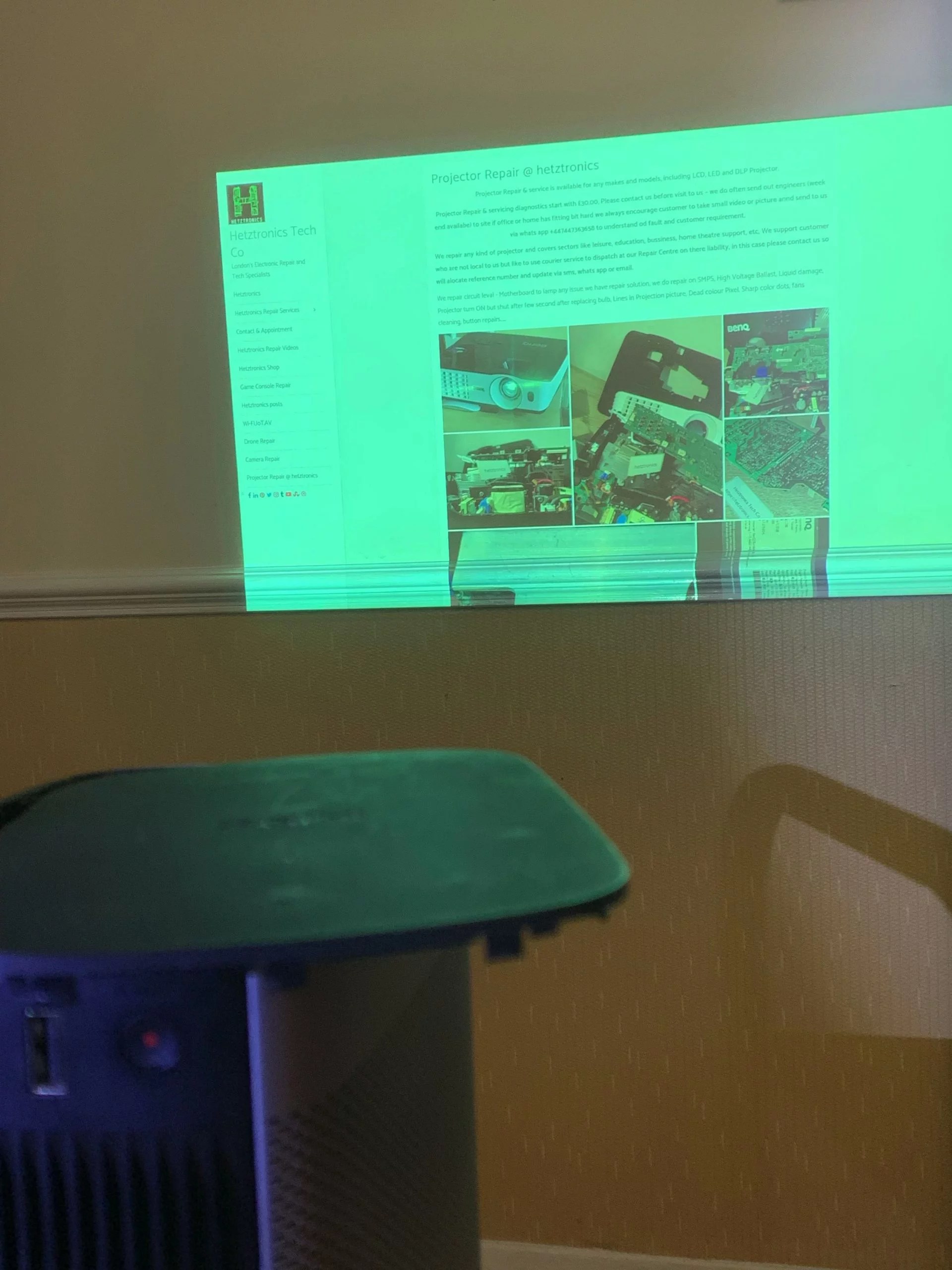 xgimi HALO WK03A Projector Repair Hetztronics Tech Co