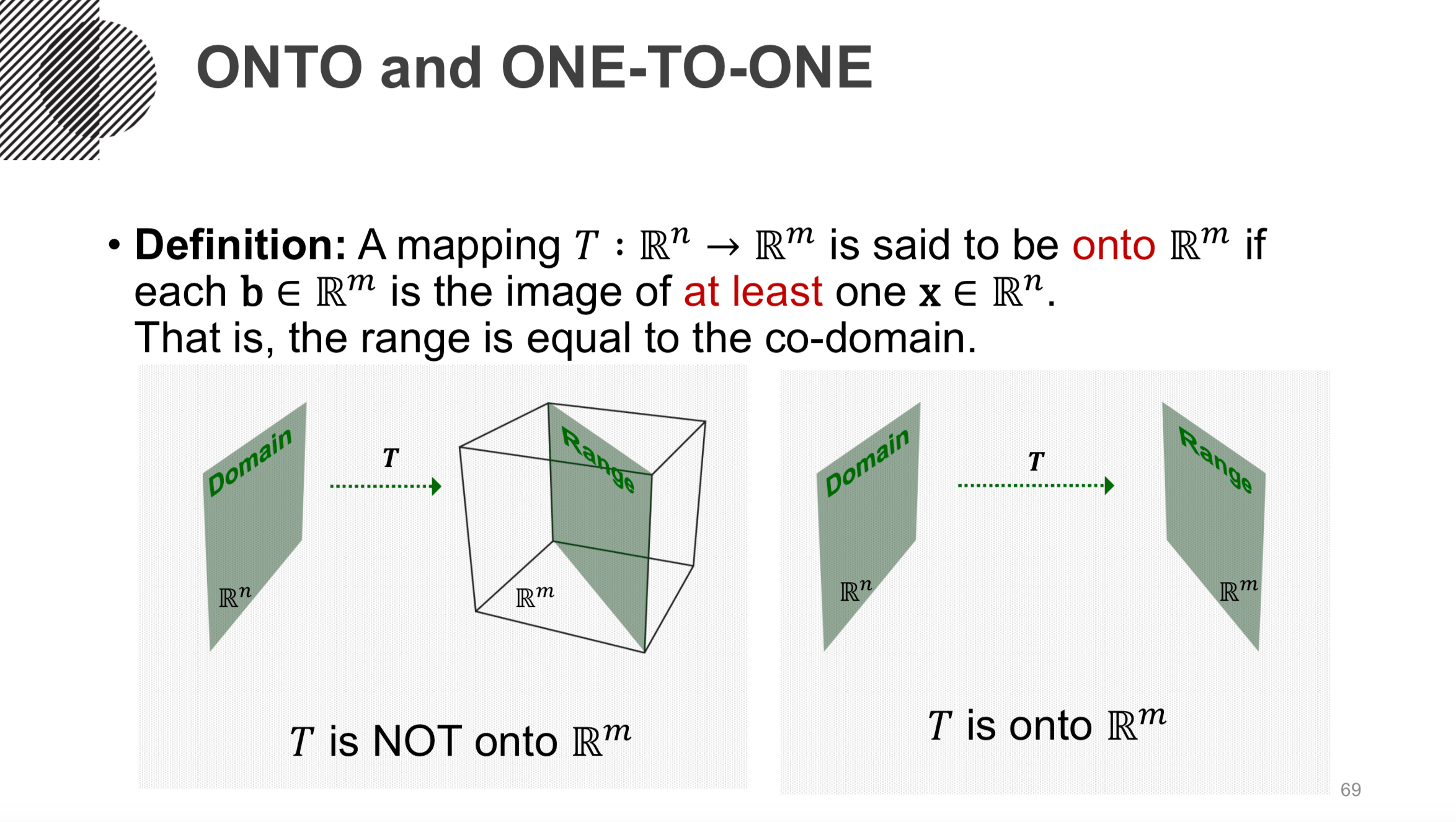 Linear Transformation & onto, onotoone의 개념 DataLatte's IT Blog