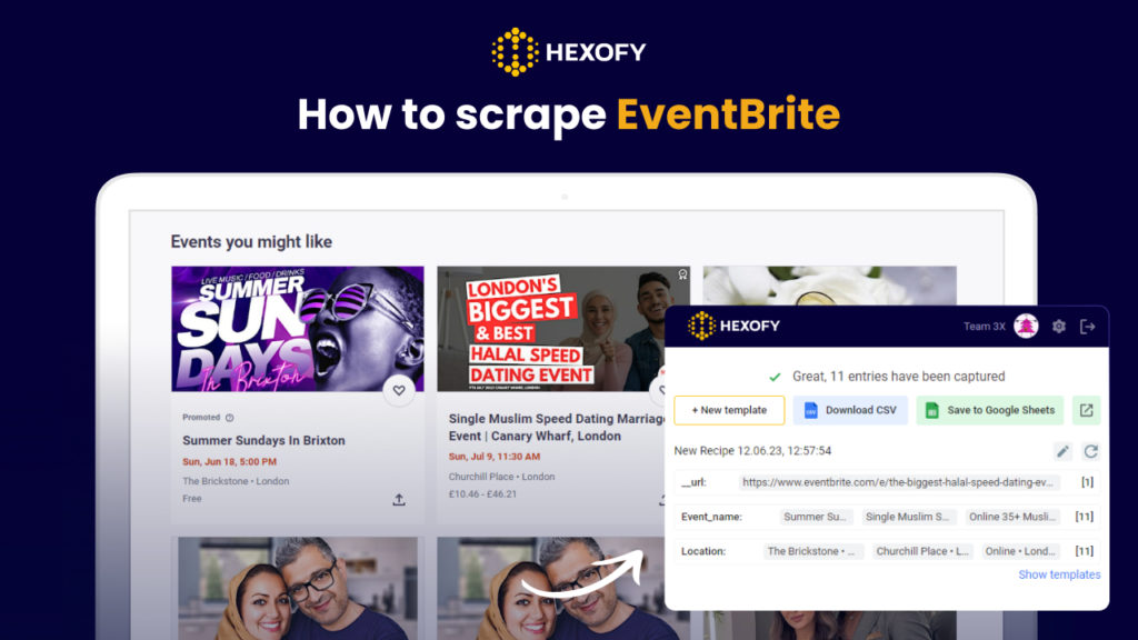 How to scrape Eventbrite with Hexofy Academy Blog Hexofy