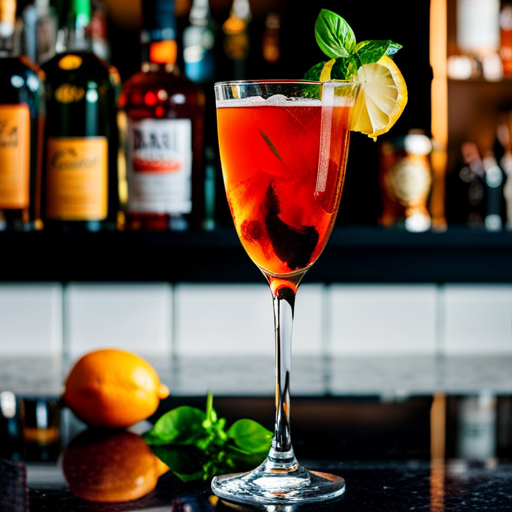 Basil Bliss, Refreshing and herbaceous cocktail with basil, Aperol, and gin