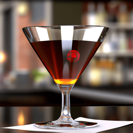 Original Bourbon Drink, Classic bourbon cocktail with vermouth and bitters