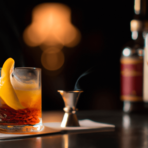 Smokey Bourbon Drink, Sophisticated smoky bourbon cocktail