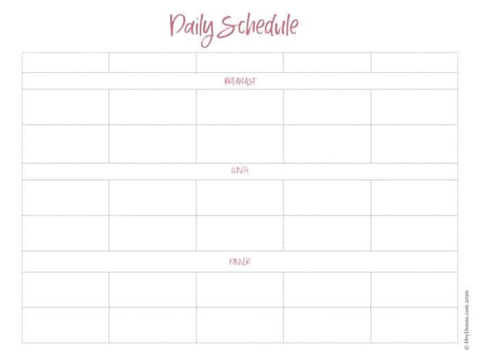 Create a Daily Schedule for Kids With These Free Printables Hey, Donna! Create a Daily Schedule for Kids With These Free Printables Hey, Donna!
