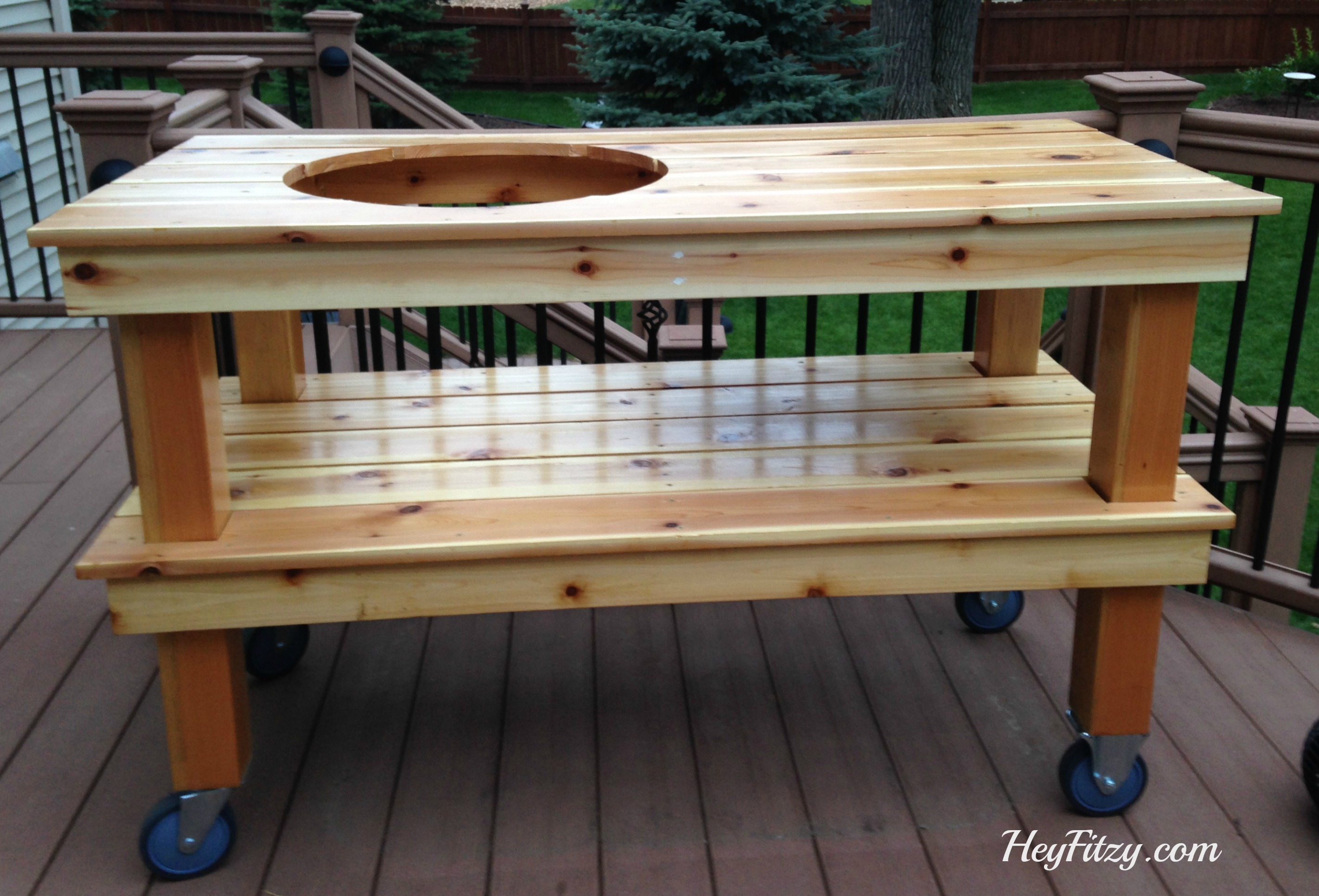 The Big Green Egg DIY Table Hey Fitzy