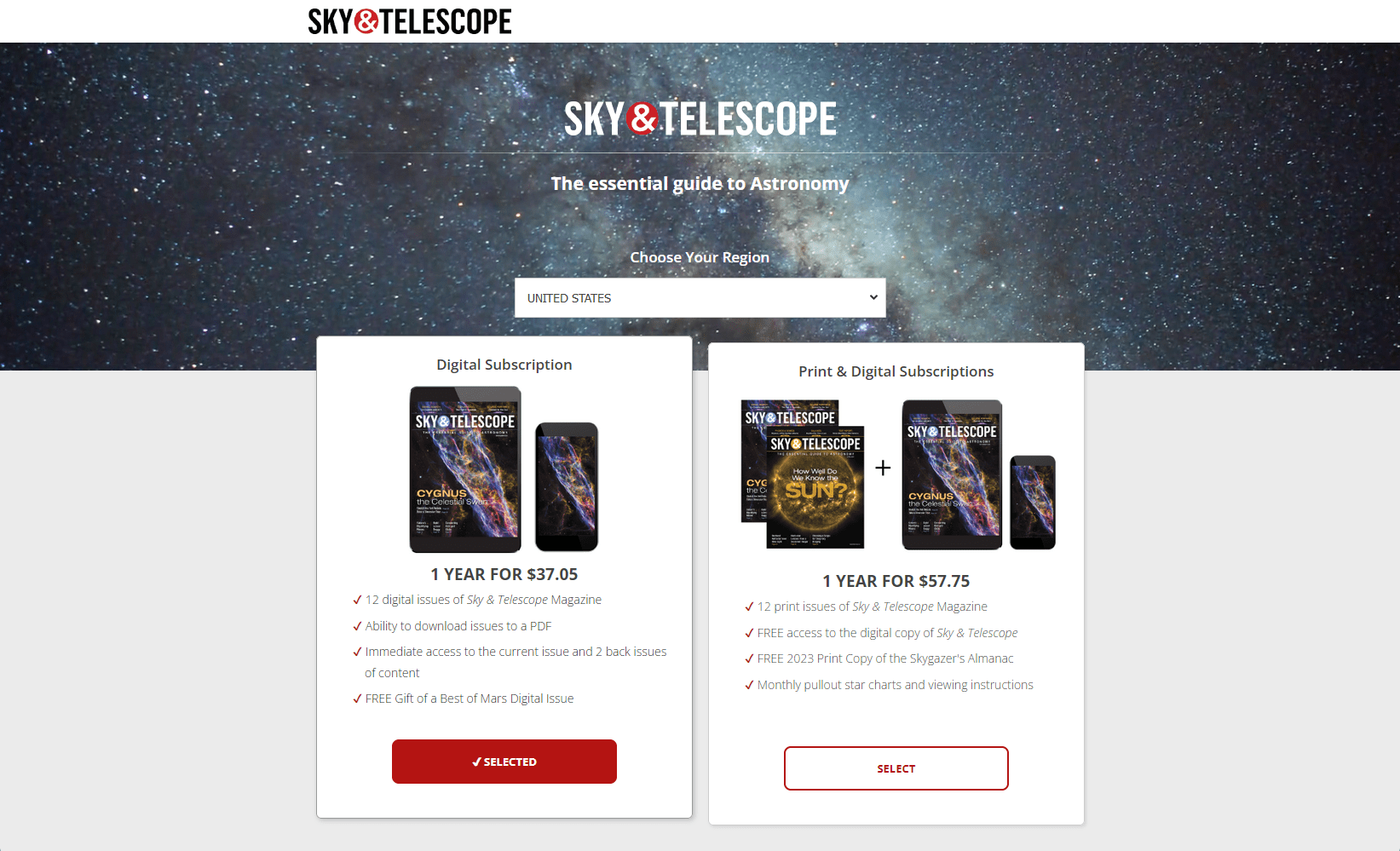 Sky & Telescope Subscription Forms