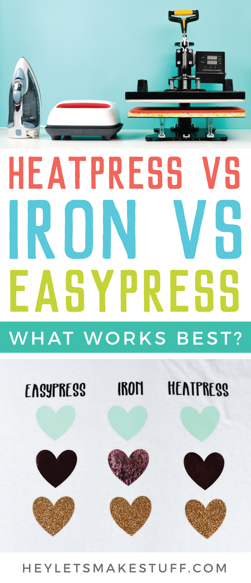 Cricut EasyPress vs. Heat Press vs. Household Iron Hey, Let's Make Stuff