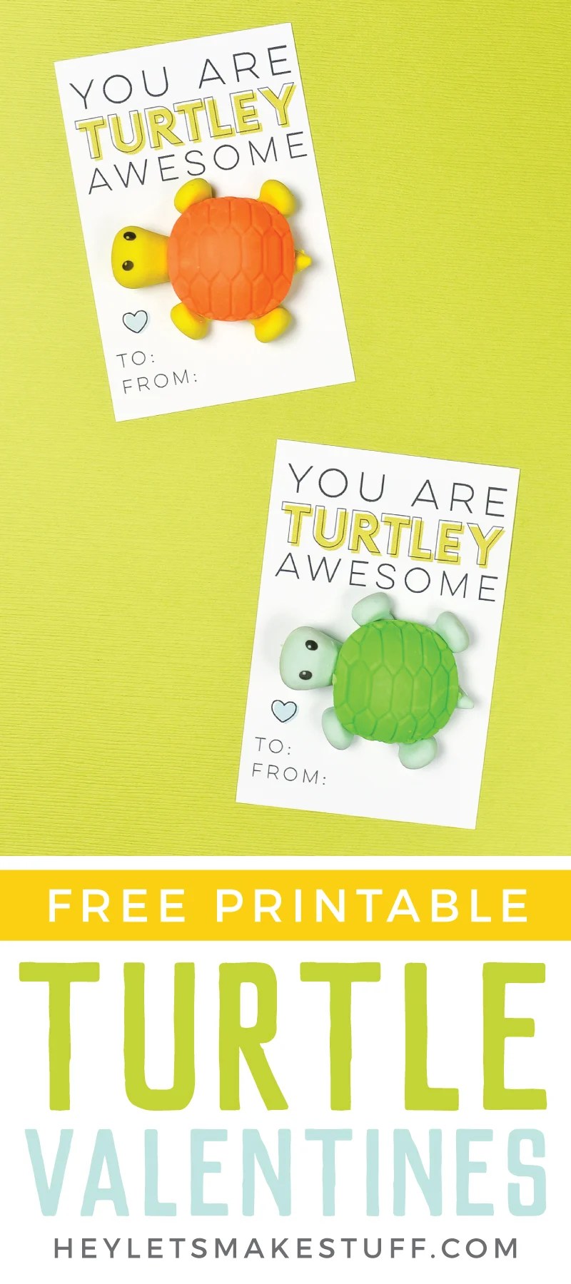 Free Printable Turtle Valentines Hey, Let's Make Stuff