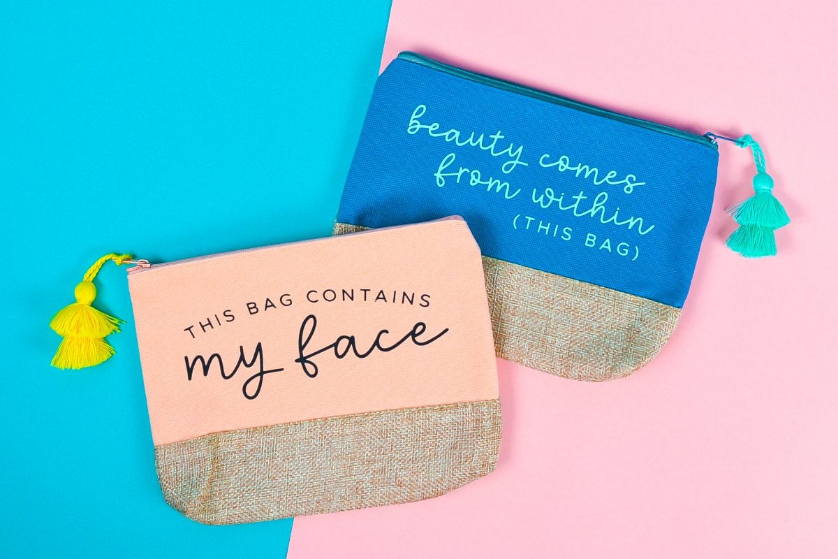 Funny Makeup Bags with Your Cricut + Makeup SVG Files