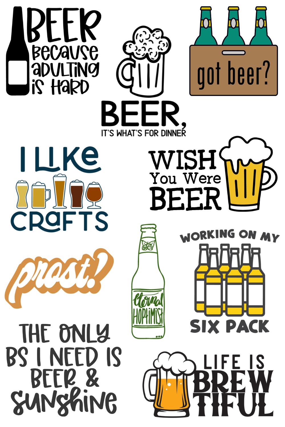 Funny Beer SVG Files for Cricut and Silhouette Hey, Let's Make Stuff