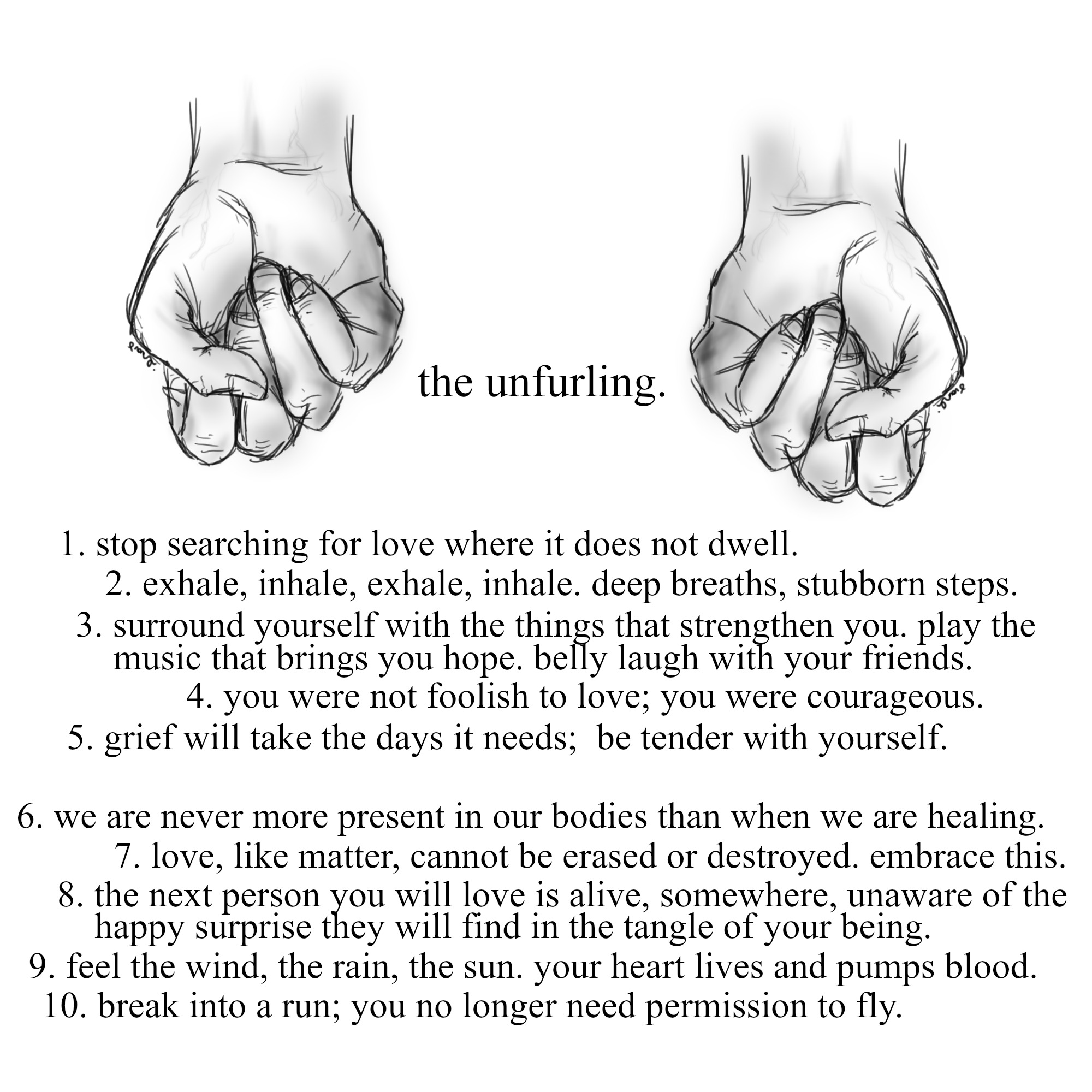 on the unfurling. michael king