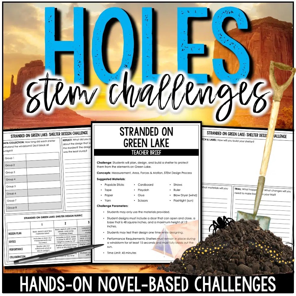 Holes Novel Activities - Escape Camp Green Lake Holes Escape Room