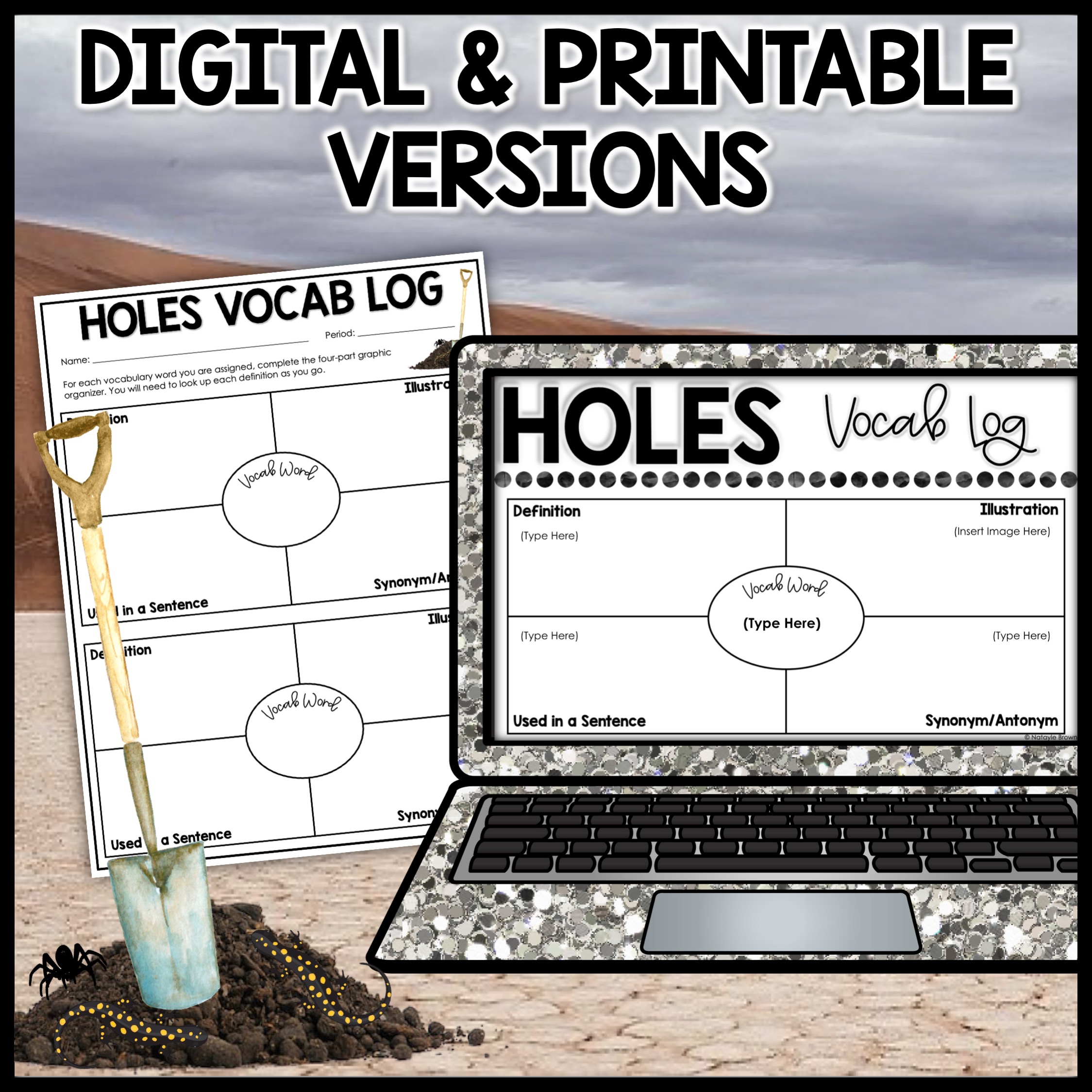 Holes by Louis Sachar Vocabulary Acivities Hey Natayle