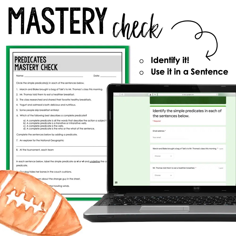Teaching the Simple and Complete Predicate - Mini-Lesson and Worksheets