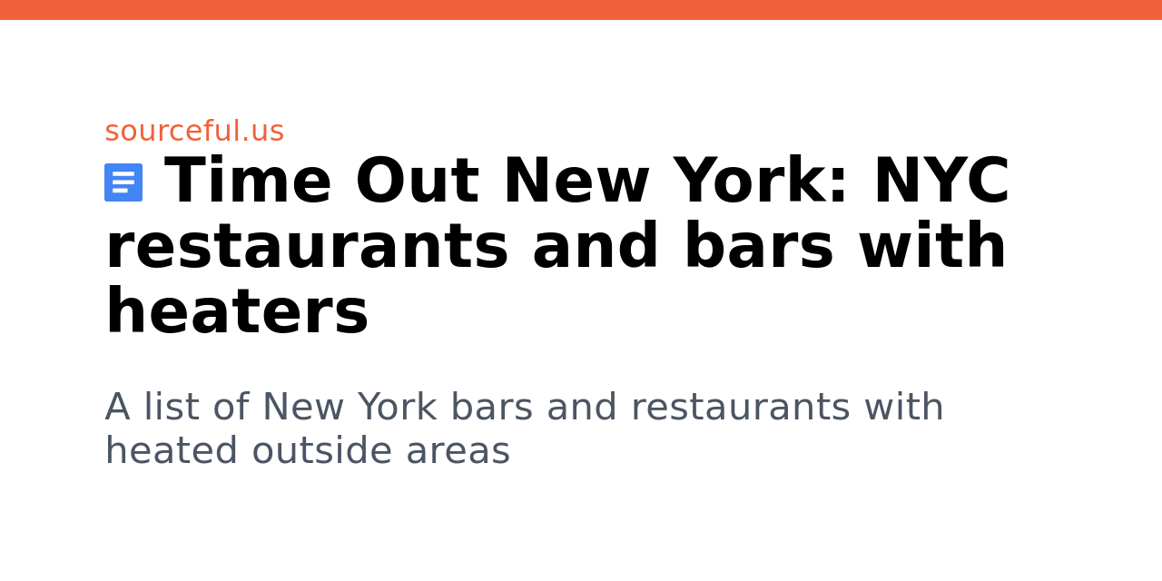 Time Out New York NYC restaurants and bars with heaters Heystack
