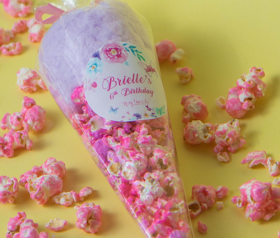 Cotton Candy/Popcorn Combo Bag Hey Sweets Gourmet Treats