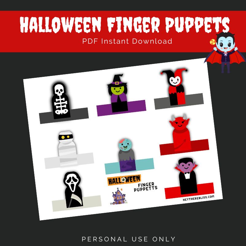Halloween Finger Puppets - Hey There Bliss