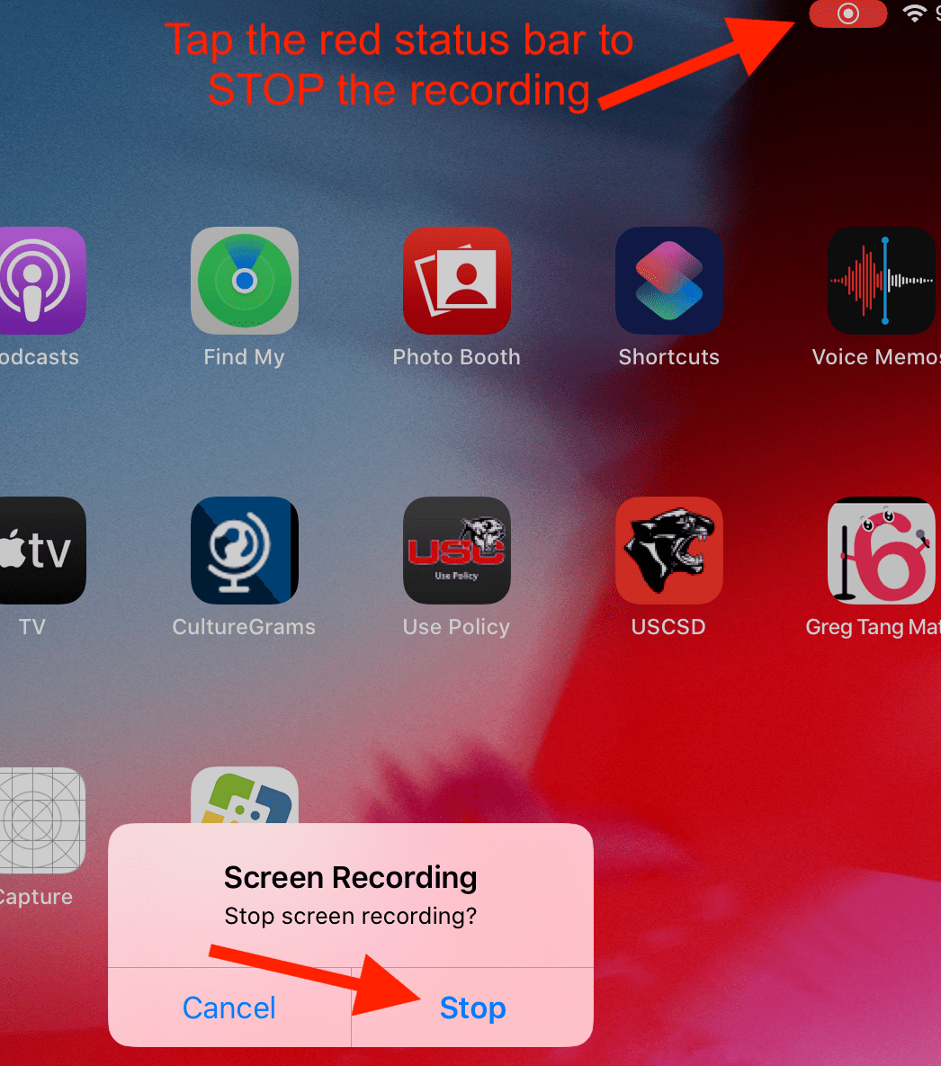 Record your iPad Screen Using Control Center Screen Recording Help Desk