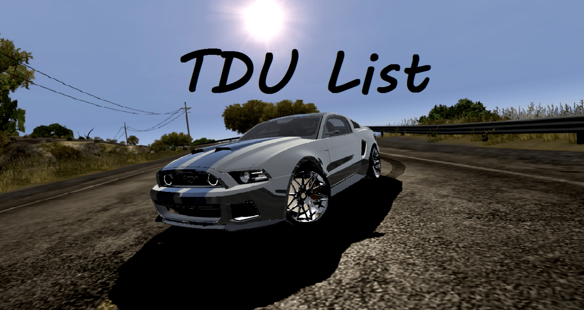 Полный перечень машин TDU Natan Edition с учетом тюнинга