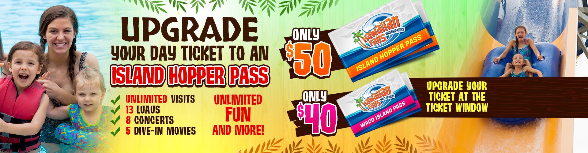 Daily Admission — Hawaiian Falls