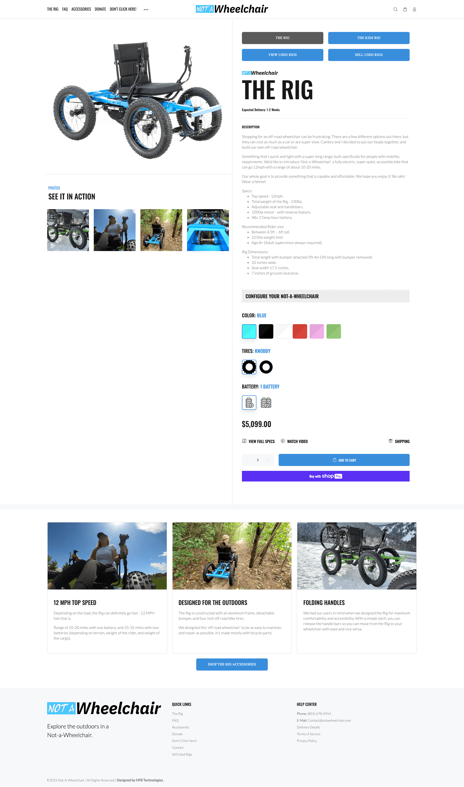 Not A Wheelchair HFB Technologies site Design & SEO