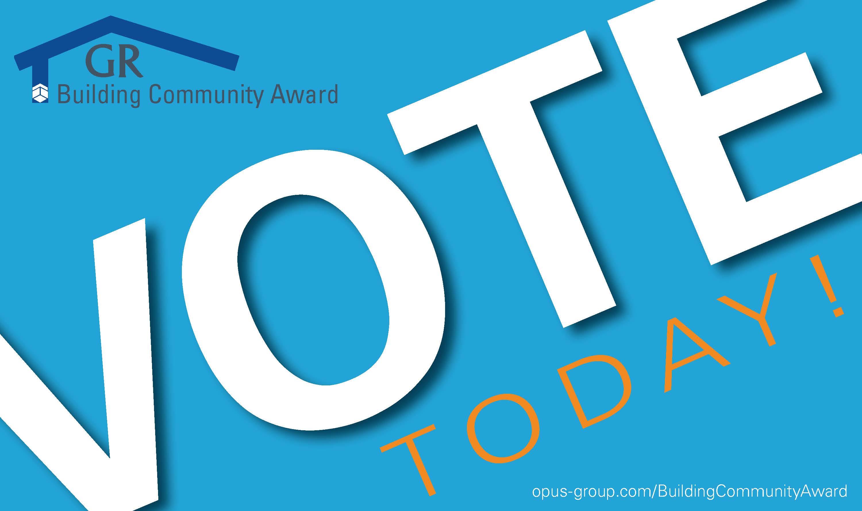 Building Community_Vote Today_Rectangle_Blue Habitat for Humanity of