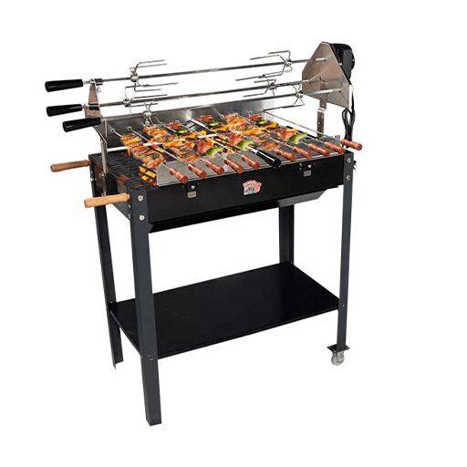 Hot sale Cyprus Charcoal barbecue Rotisserie with 2pcs Motor kebab