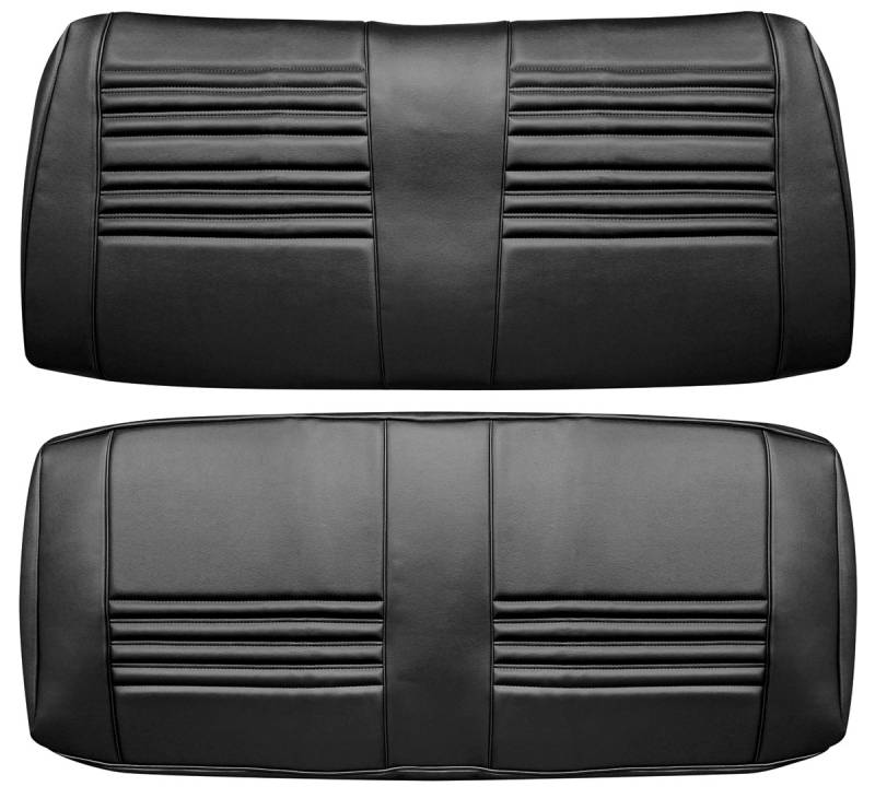 Rear Seat Covers Black 1967 Chevelle or Malibu Distinctive