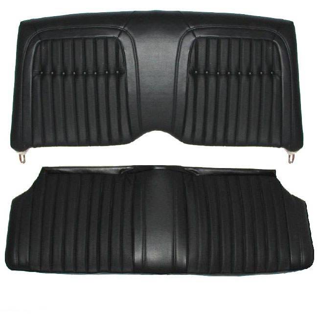 Rear Seat Covers Black 1969 Camaro PUI 43385