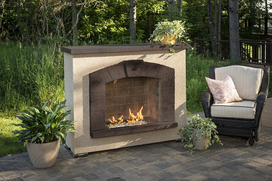 Outdoor Greatroom Company Stone Arch Gas Fireplace Hearth and Home