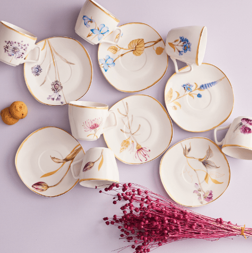 Karaca Revıve Tea Cups Set Of 6 HHHOME DECOR