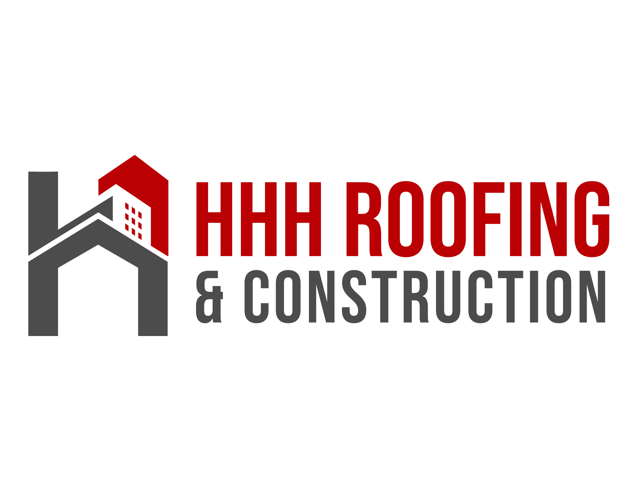 ROOFING LOGOCARDS01 HHH Roofing & Construction