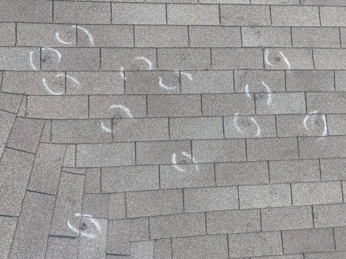 Hail Roof Damage HHH Roofing & Construction
