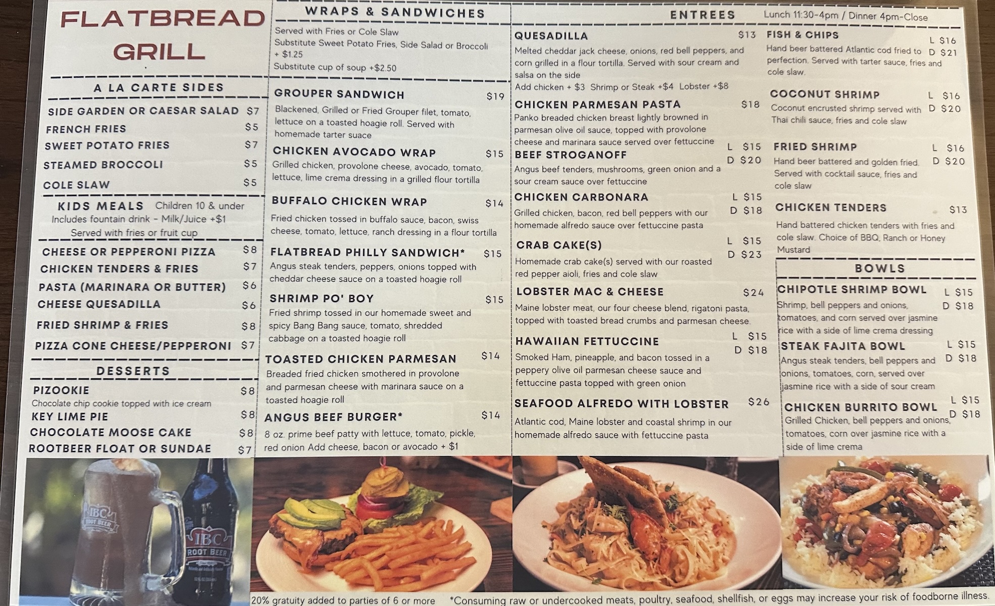 Flatbread Grill Menu Food Delivery Services Hilton Head Island