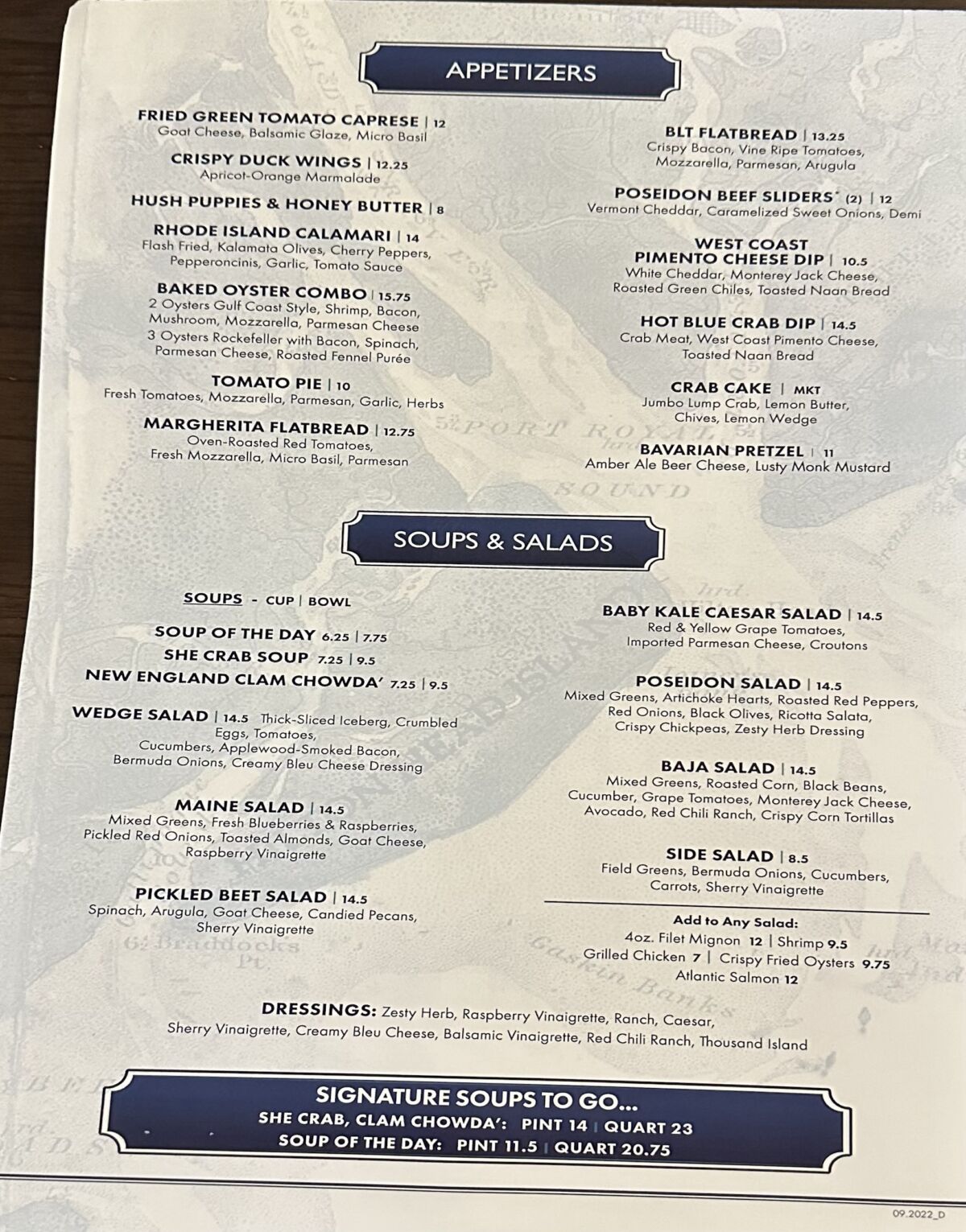 Poseidon Menu by Express Restaurant Delivery Hilton Head Island