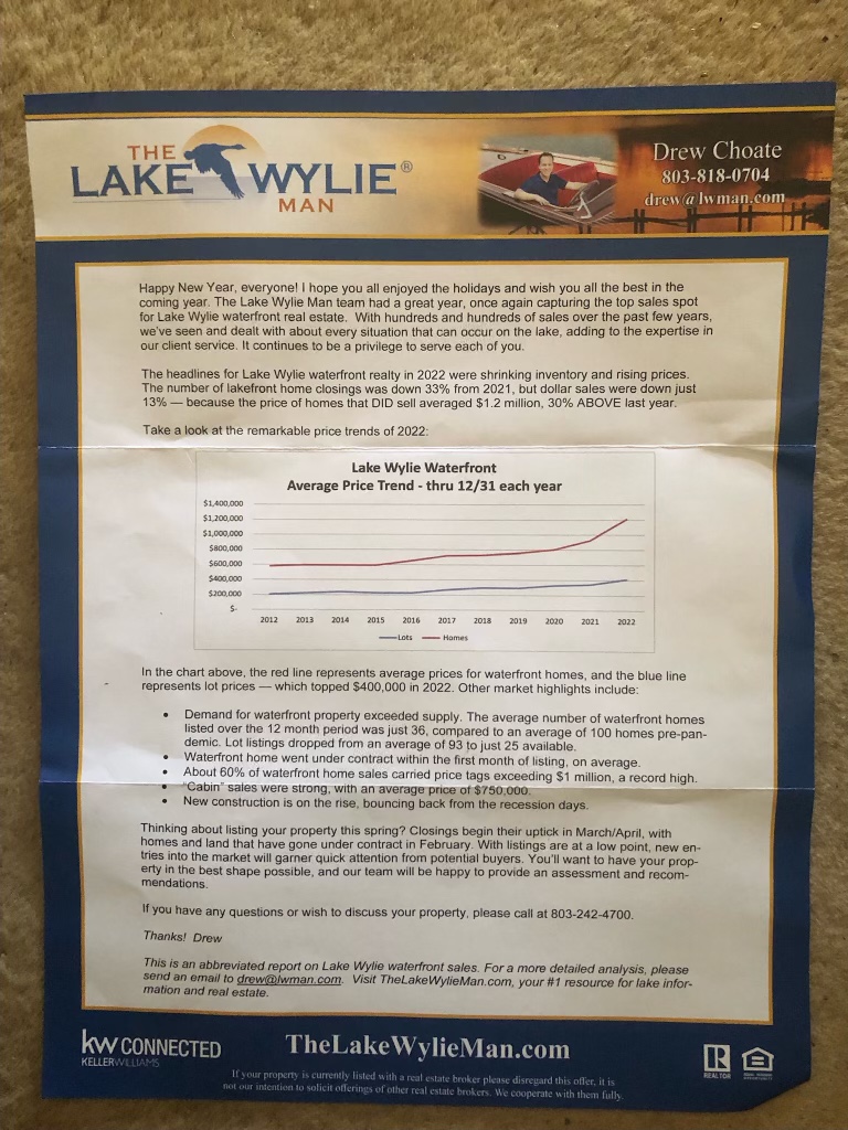 Lake Wylie waterfront rental house