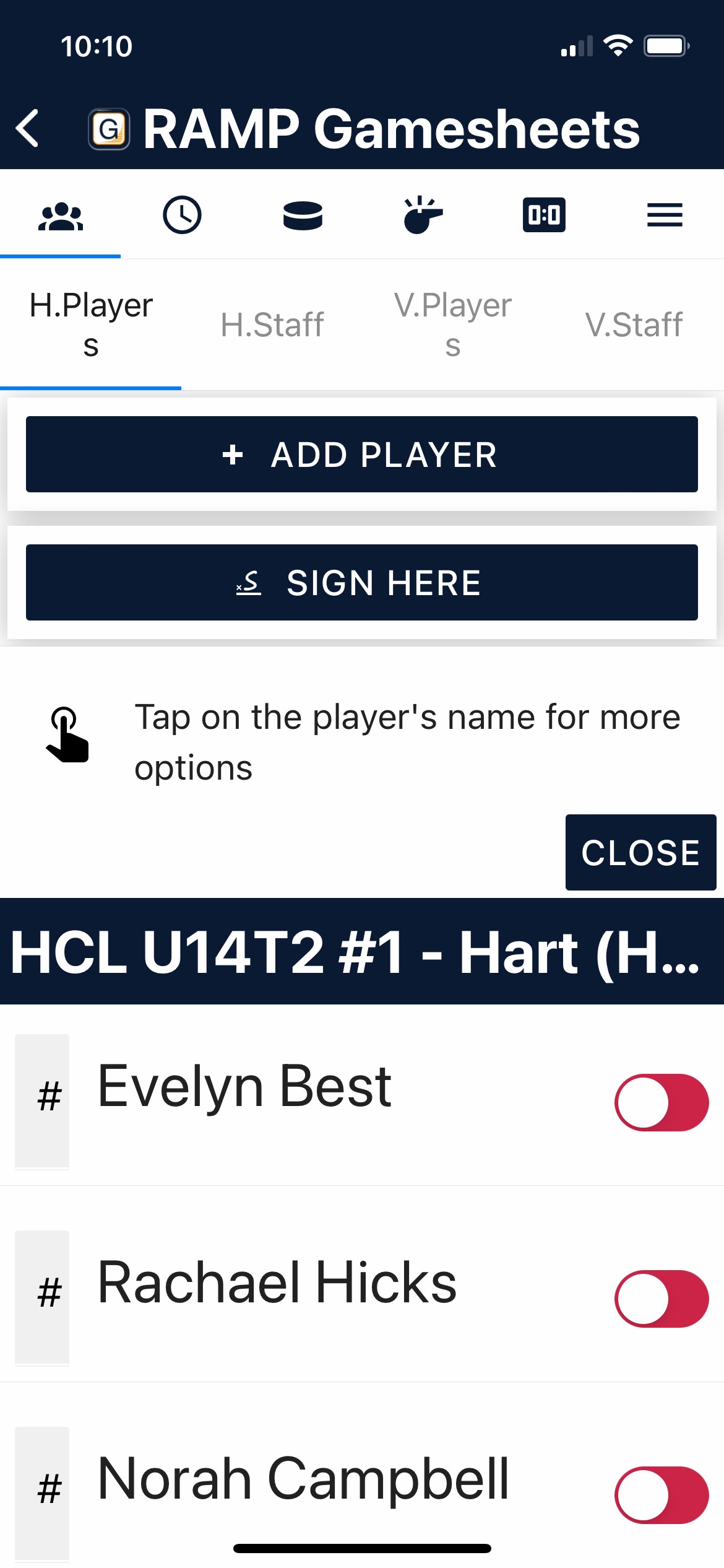 Halifax Hurricanes Ringette Association site by RAMP InterActive