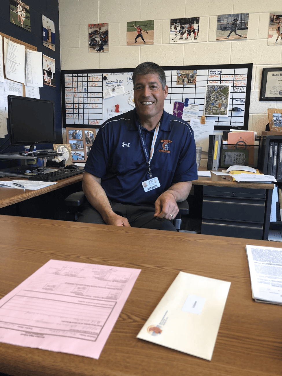 DTSD Athletic Director Govern loves sports, Hershey The Broadcaster