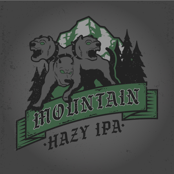 Cerberus Brewing Hazy IPA Logo Hifive Design