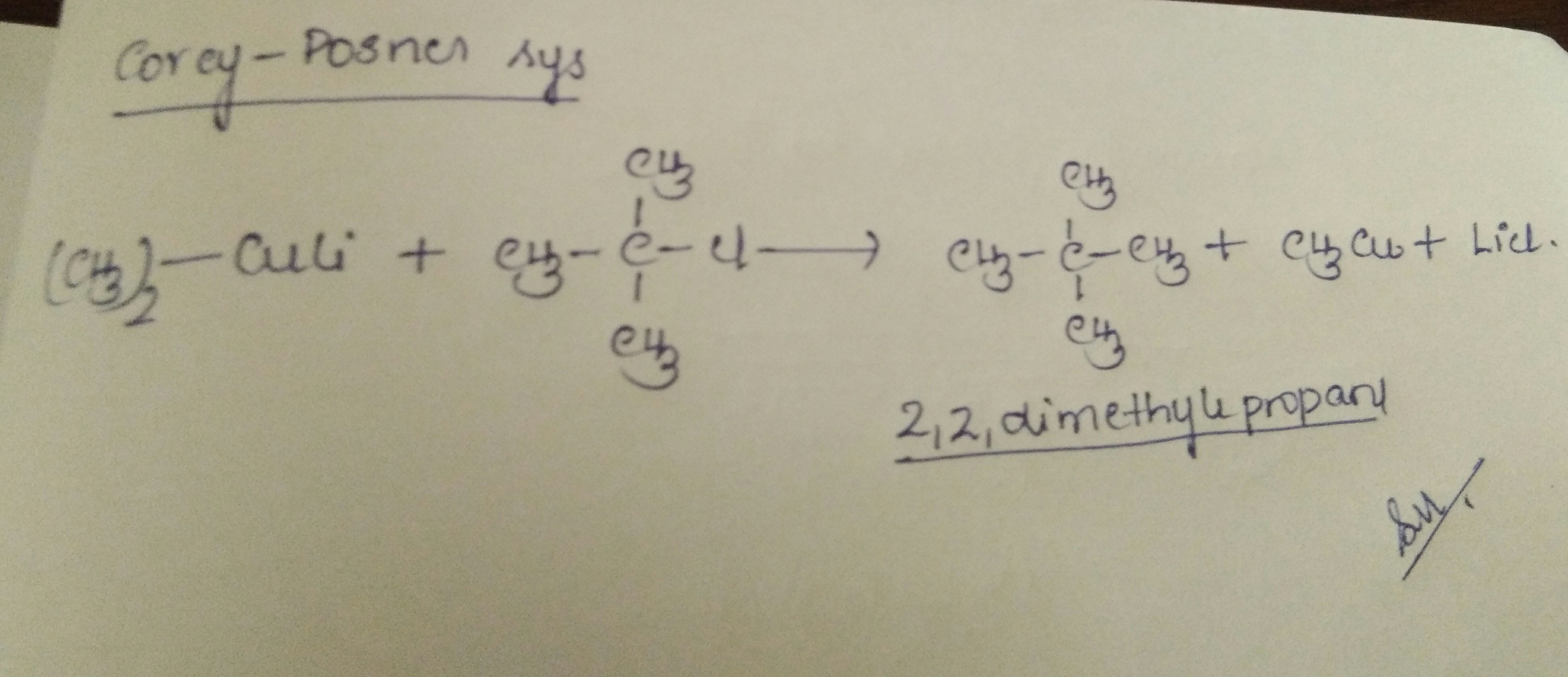 how to prepare 2,2 dimethylpropane by Corey House synthesis? Brainly.in
