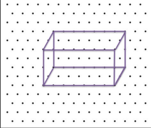 Draw an isometric sketch for a cuboid of dimension 6×3×4