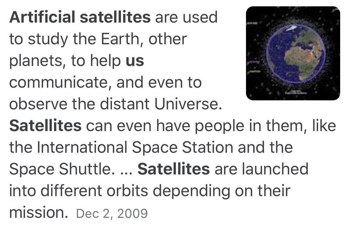 How artificial satellites are useful to us? Brainly.in