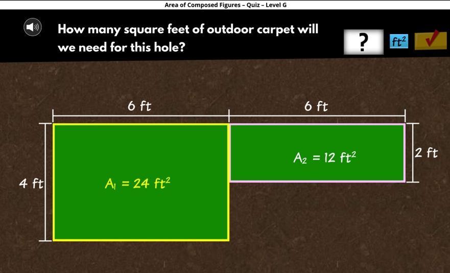 How many square feet of outdoor carpet will we need for this hole